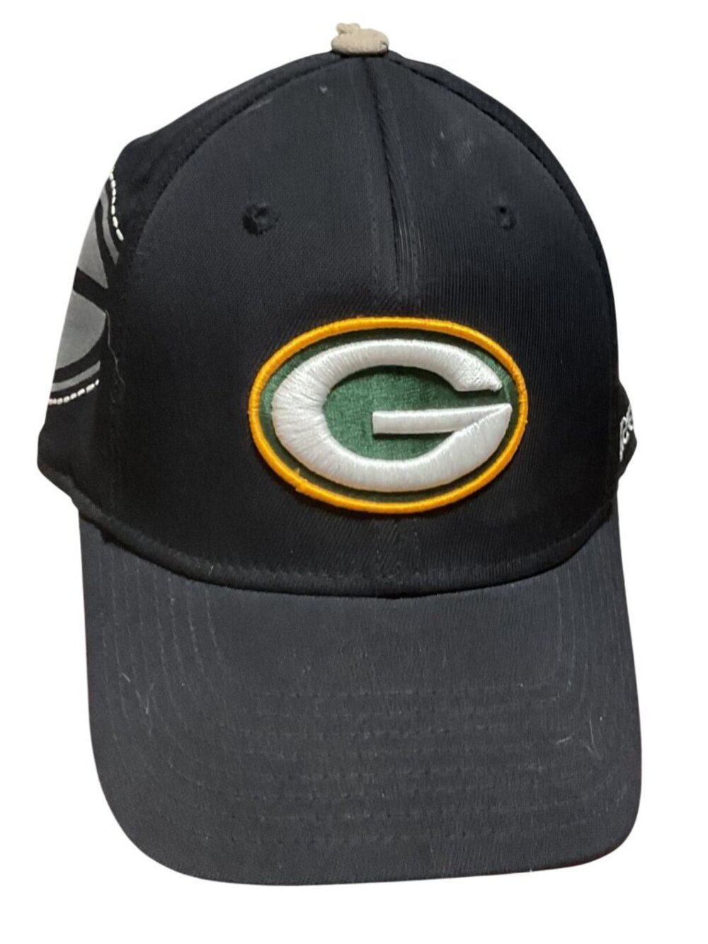 Reebok Green Bay Packers NFL Onfield Black Baseball Cap S/M Nylon Cotton